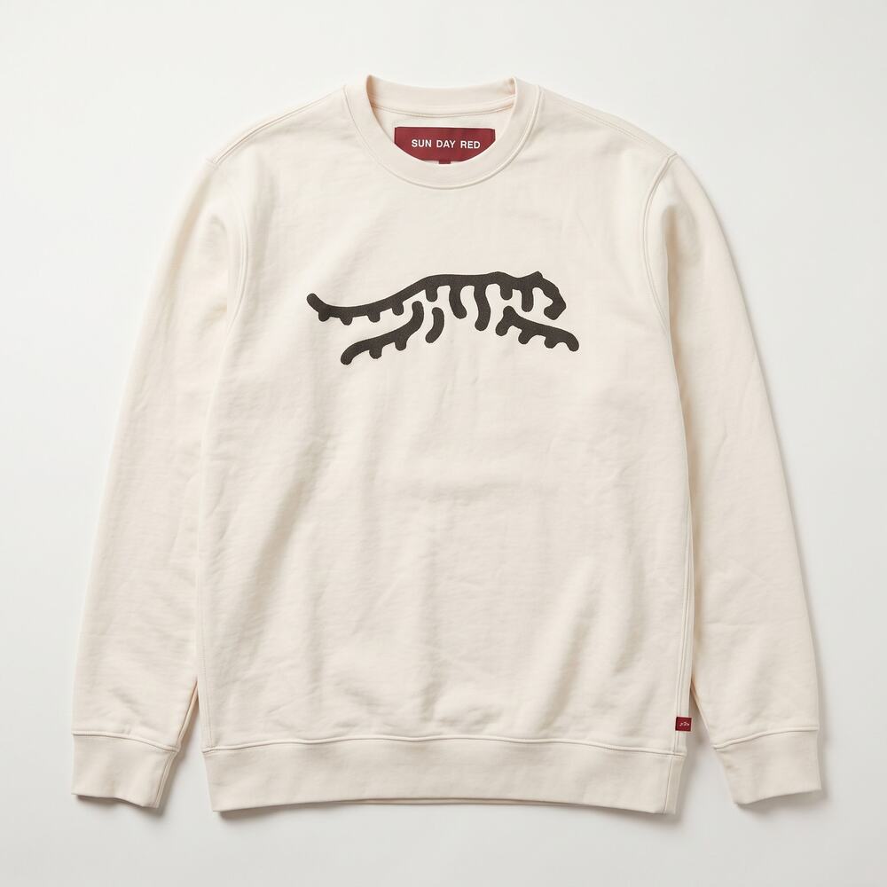 NWT Sun Day Red Mens M Golf Quiet Luxury Preppy Tiger Logo Crewneck Sweatshirt